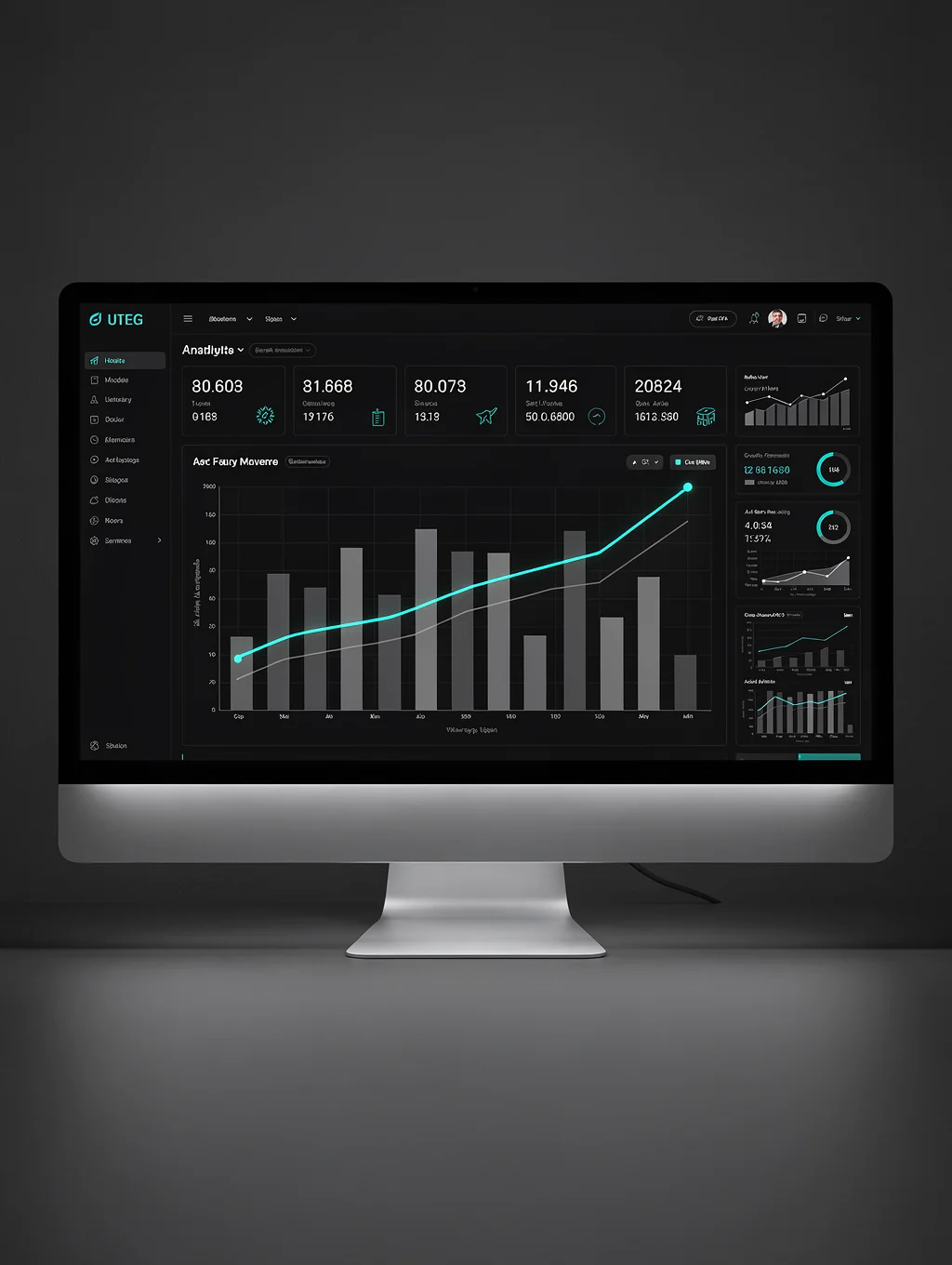 Growth analytics dashboard showing data trends